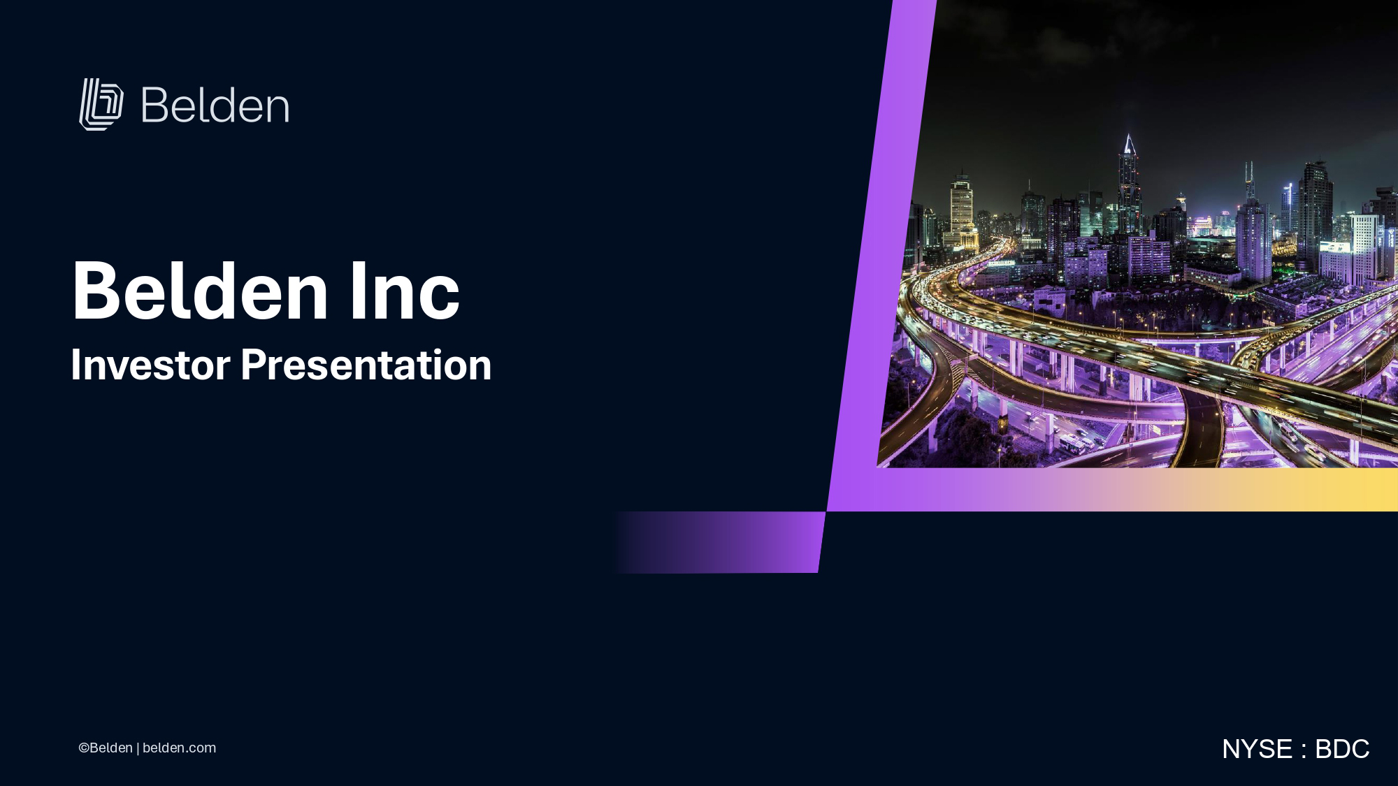 Belden Feb 26 Investor Presentaiton Cover